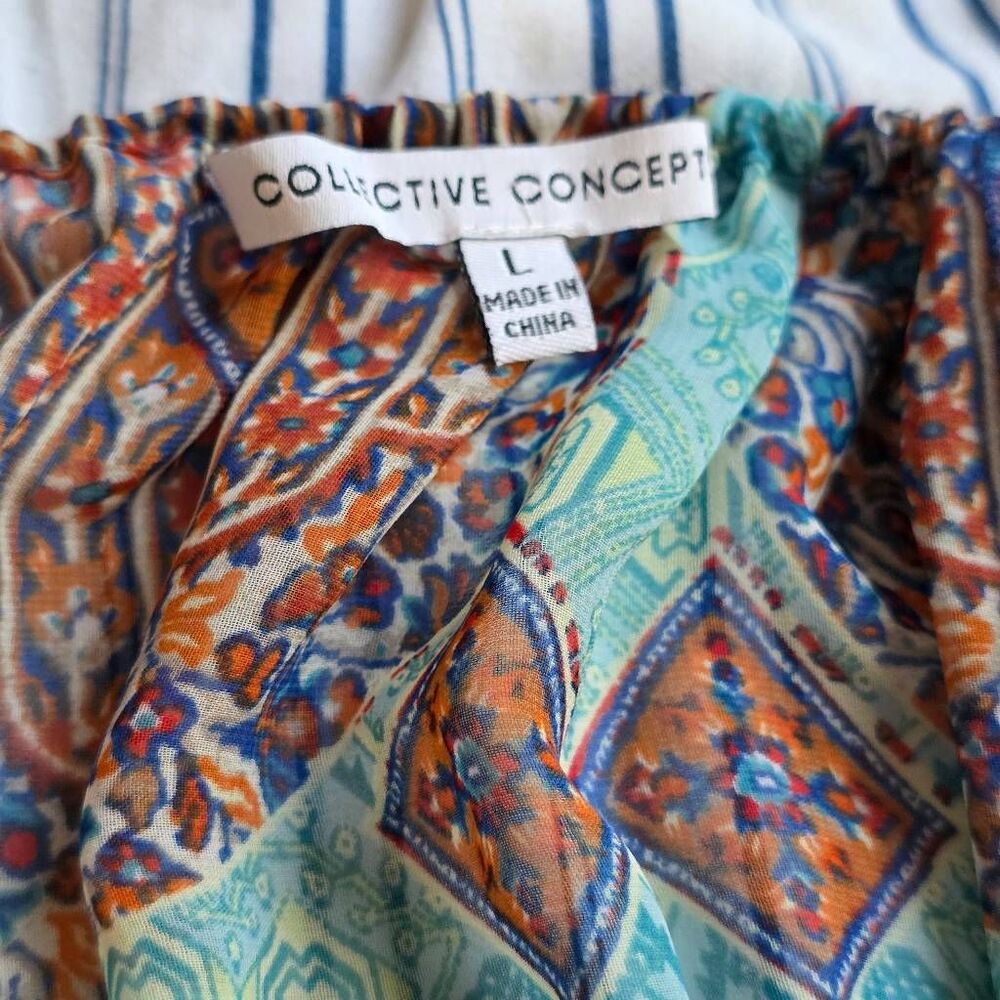 Collective Concepts Large Boho Chiffon Cami Tank Top - Picture 5 of 10